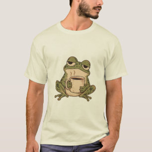 Sleepy Coffee Frog T-Shirt