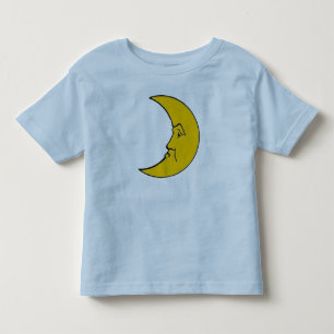 Sleepy Crescent Moon Toddler T-Shirt - Cute