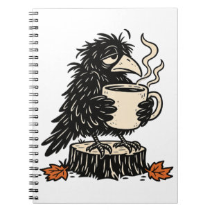 Sleepy Crow Coffee Break Notebook