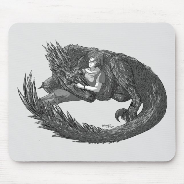 Sleepy Dinosaur Mouse Pad (Front)