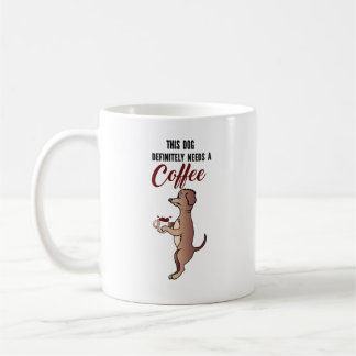 Sleepy dog. Funny tired doggy. Funny Dog Coffee Mug