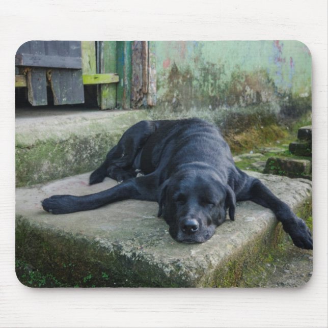 Sleepy Dog Mouse Pad (Front)