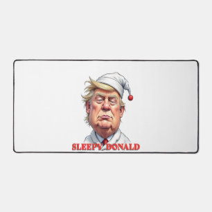 Sleepy Donald – A Subtle Political Caricature Desk Mat