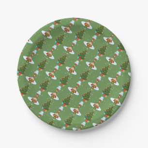 Sleepy Elf Christmas Paper Plates