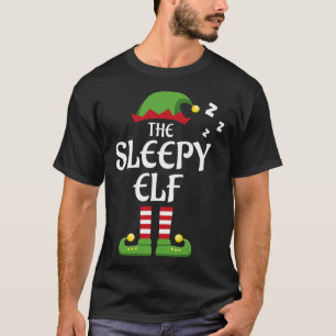 Sleepy Elf Family Matching Group Christmas T-Shirt