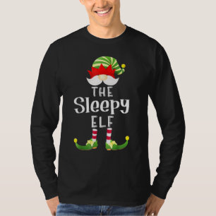 Sleepy Elf Group Christmas Pajama Party T-Shirt