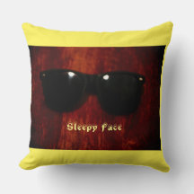 Sleepy Face Collection - Custom Throw Pillow