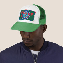 Sleepy Face: Green - Sun Brim - Trucker Hat
