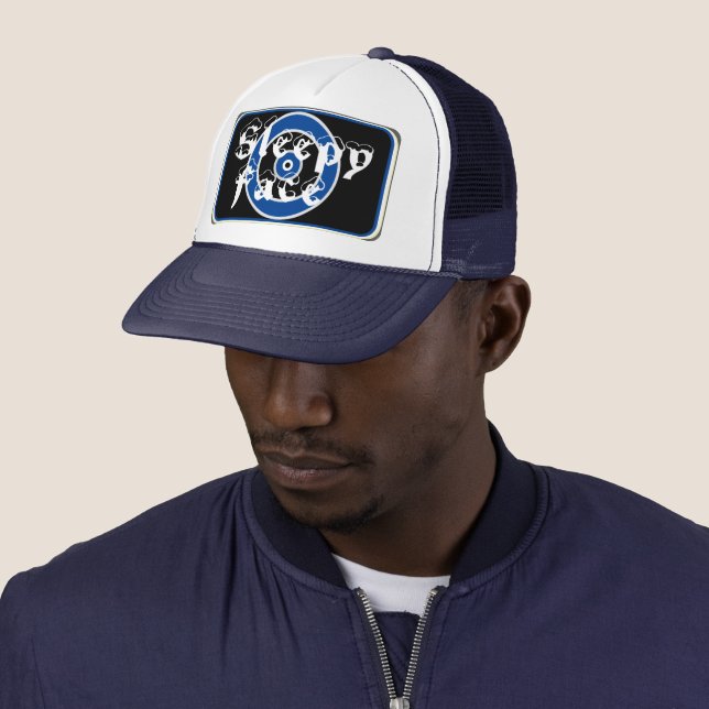 Sleepy Face: Green - Sun Brim - Trucker Hat (In Situ)