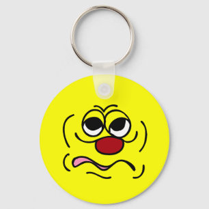 Sleepy Face Grumpey Key Ring