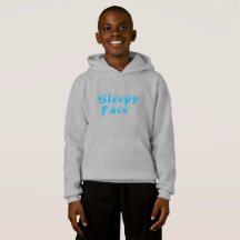 Sleepy Face: Kids' Pullover Hoodie Sweater