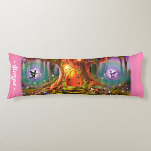 Sleepy Fairy magic tree. Pink Giant custom Body Cushion