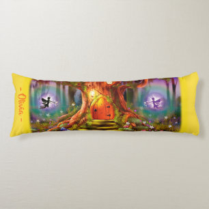 Sleepy Fairy magic tree. Yellow Giant custom Body Cushion