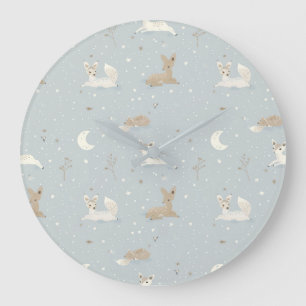 Sleepy Fawn Night Wall Clock