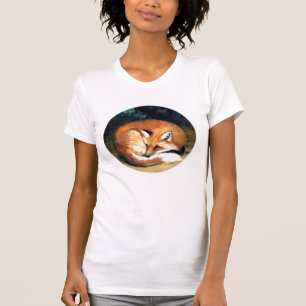 "Sleepy Fox" Art Reproduction T-Shirt