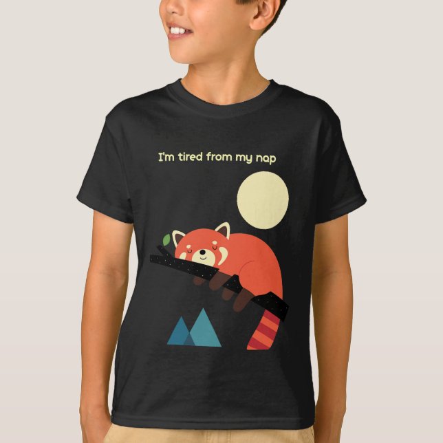 Sleepy Fox — Cute Nap Time Design T-Shirt (Front)