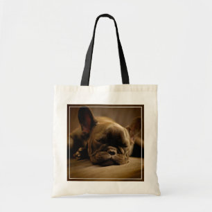 Sleepy French Bulldog Tote Bag