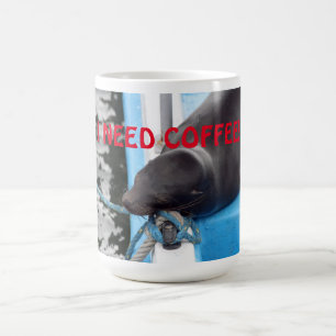 Sleepy Galapagos Sea Lion Needs Coffee! Coffee Mug