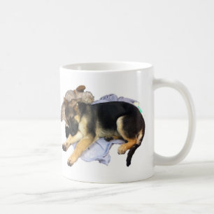 Sleepy German Shepherd Coffe Mug