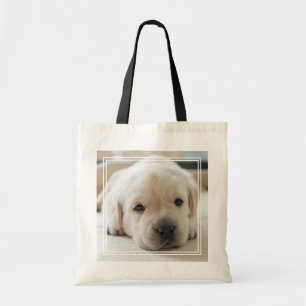 Sleepy Golden Labrador Puppy Tote Bag