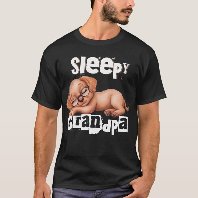 Sleepy grandpa Labrador grandfather Lab dog lover T-Shirt (Front)