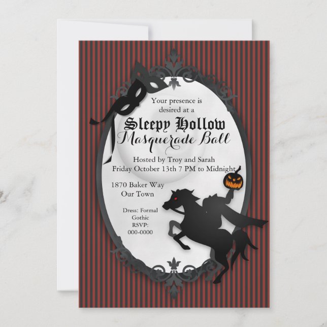 Sleepy Hallow Headless Horseman Invitation (Front)