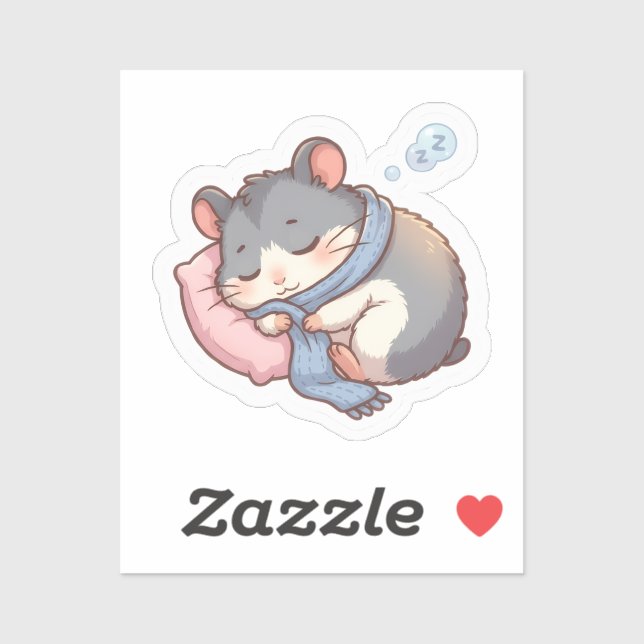 Sleepy Hamster Sticker ⭐ (Sheet)