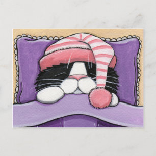 Sleepy Head - Cat Postcard