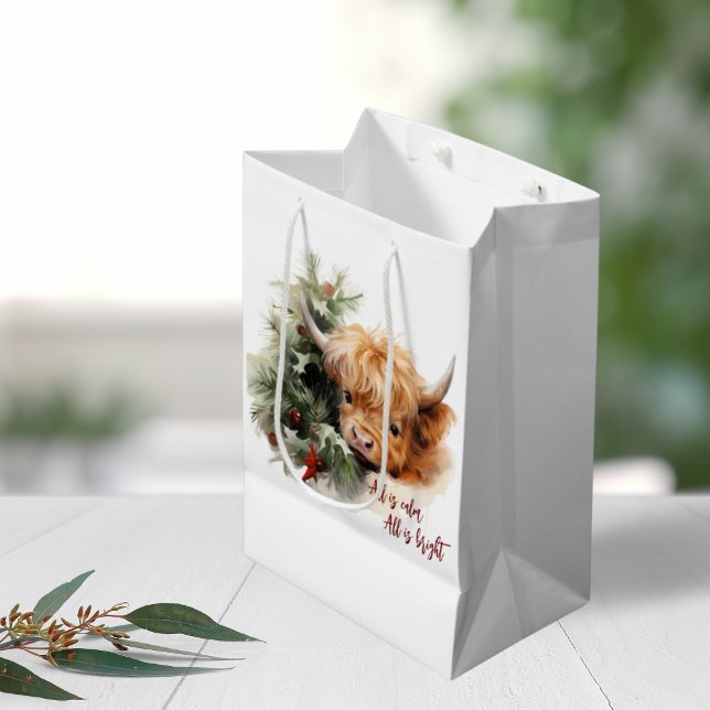 Sleepy Highland Cow Gift Bag (Creator Uploaded)