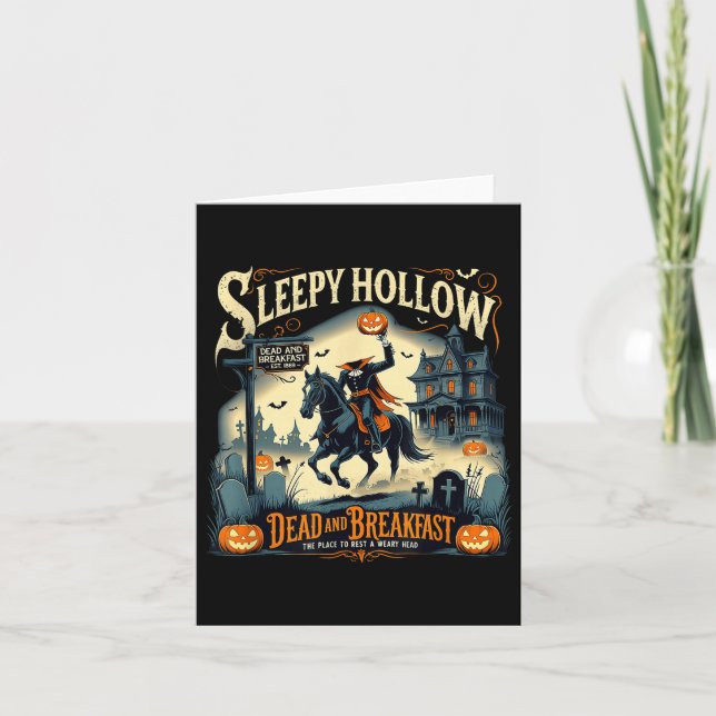 Sleepy Hollow Breakfast Soky Halloween  Card (Front)