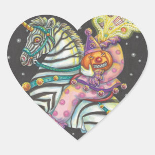 SLEEPY HOLLOW CIRCUS CLOWN, ZEBRA UNICORN STICKERS