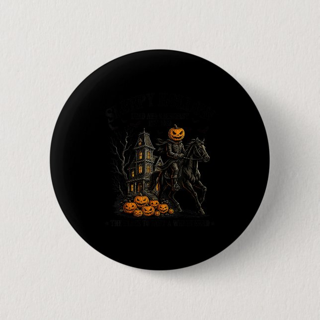 Sleepy Hollow Dead And Breakfast Est 1869 Headless 6 Cm Round Badge (Front)