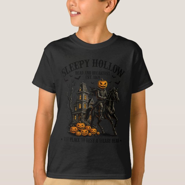 Sleepy Hollow Dead And Breakfast Est 1869 Headless T-Shirt (Front)