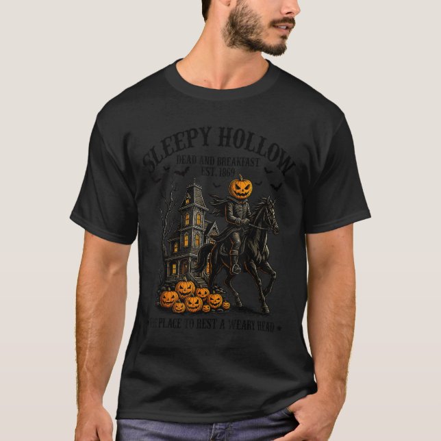 Sleepy Hollow Dead And Breakfast Est 1869 Headless T-Shirt (Front)