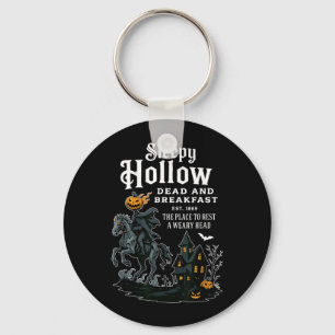 Sleepy Hollow Dead and Breakfast Est 1869 Vintage Key Ring