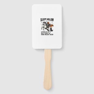 Sleepy Hollow Headless Horseman Vintage Halloween Hand Fan