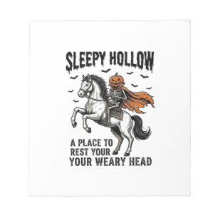 Sleepy Hollow Headless Horseman Vintage Halloween Notepad
