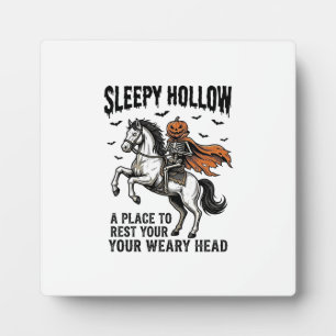 Sleepy Hollow Headless Horseman Vintage Halloween Plaque