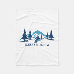 Sleepy Hollow Iowa Ski Resort Skiing Skier _1 Fleece Blanket