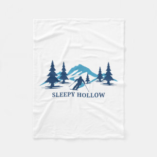 Sleepy Hollow Iowa Ski Resort Skiing Skier _1  Fleece Blanket