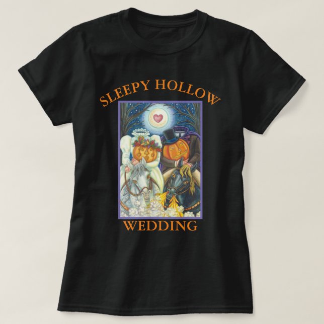SLEEPY HOLLOW WEDDING HALLOWEEN BASIC T-SHIRT Blk (Design Front)