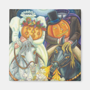SLEEPY HOLLOW WEDDING HALLOWEEN MAGNET Square