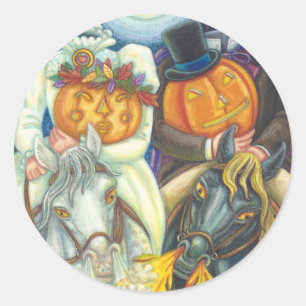 SLEEPY HOLLOW WEDDING HALLOWEEN STICKERS SHEET Rnd