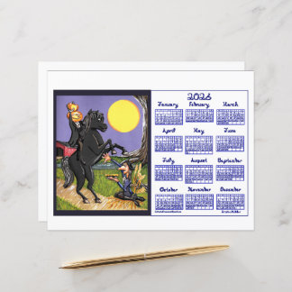 Sleepy Hollowing Inspired 2026 Calendar Paper 