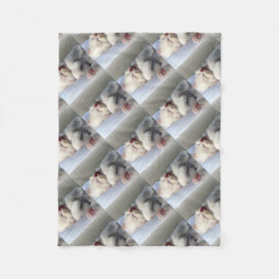 Sleepy Kitten Fleece Blanket