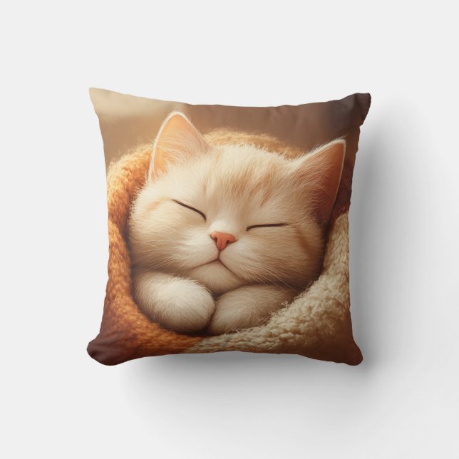 Sleepy kitty cushion (Front)