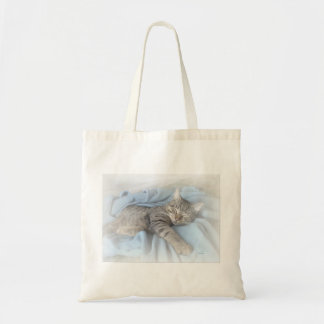 Sleepy Kitty Tote Bag