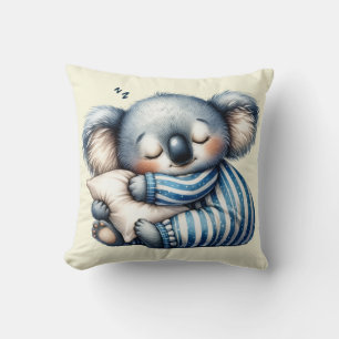 Sleepy Koala Bear Throw Pillow