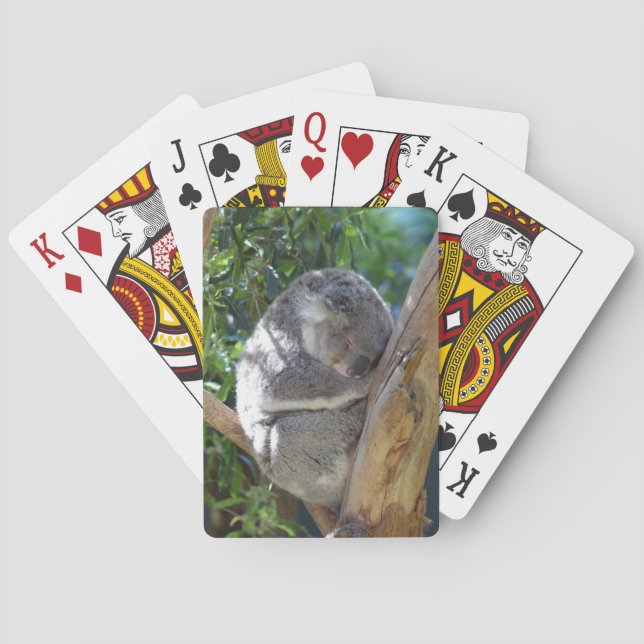 Sleepy Koala in Tree Playing Cards (Back)