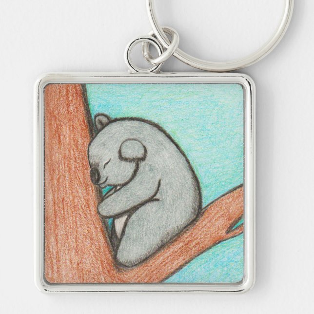 Sleepy Koala Key Ring (Front)